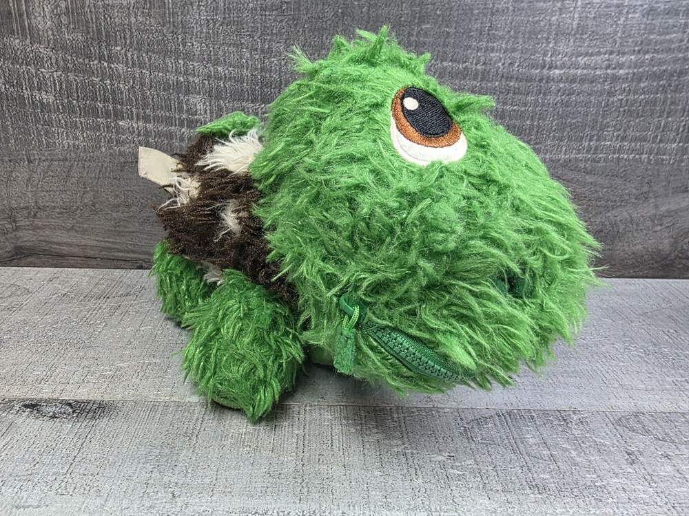 Stuffies Shuffles Turtle Green Brown Secret Pouch Magnets Plush Toy Animal g62
